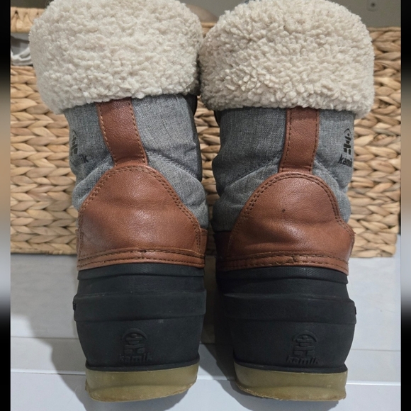 Women's Kamik Snowpearl Winter Boots - Brown and Gray - Picture 4 of 7